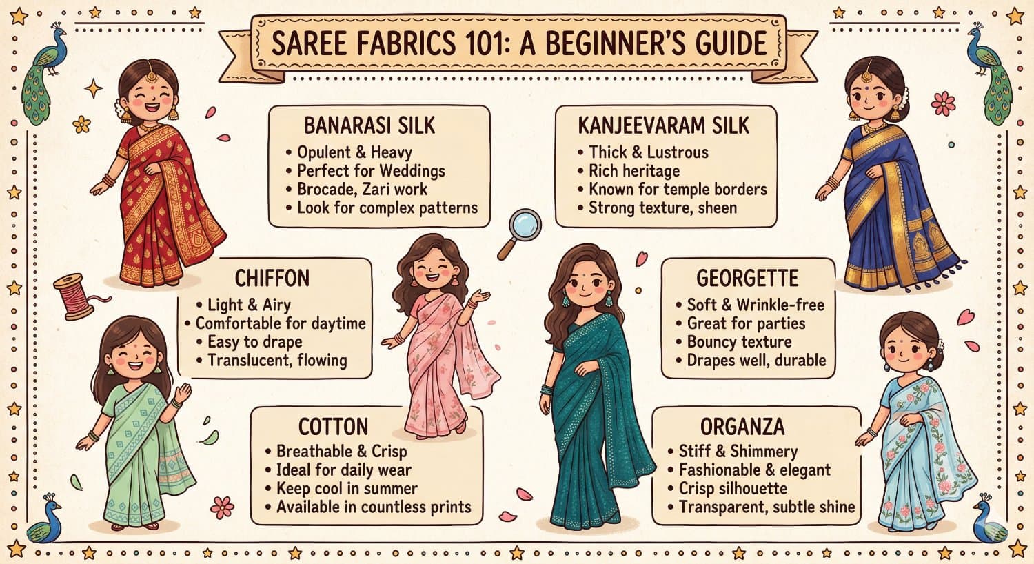 Saree Fabrics 101: A Beginner's Guide