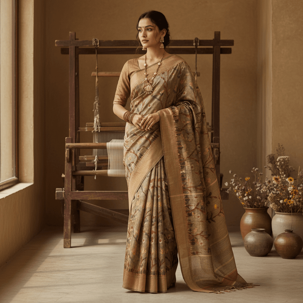 Unveiling the Earthy Elegance: Your Ultimate Tussar Silk Saree Guide